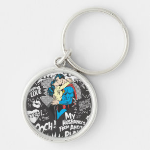 Smooch, Smack - Collage Key Ring