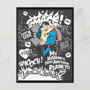 Smooch, Smack - Collage Postcard