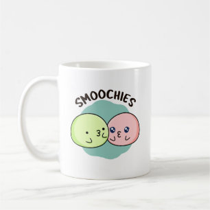 Smoochies Funny Kissing Mochi Pun  Coffee Mug