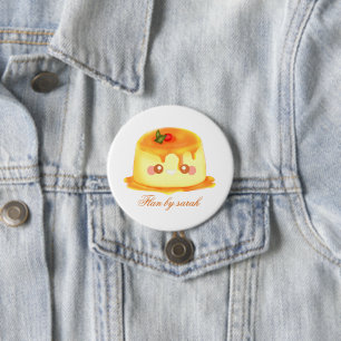 Smooth And Creamy Caramel Spanish Flan 7.5 Cm Round Badge