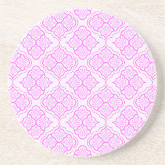 Smooth Arabesque - Girly Pop Geometric Pattern Coaster
