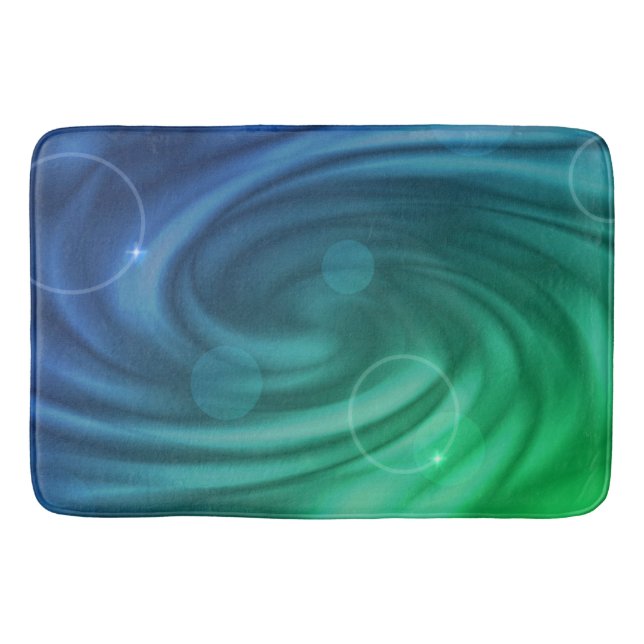Smooth Blue And Green Colour Mix  Vortex Bath Mat (Front)