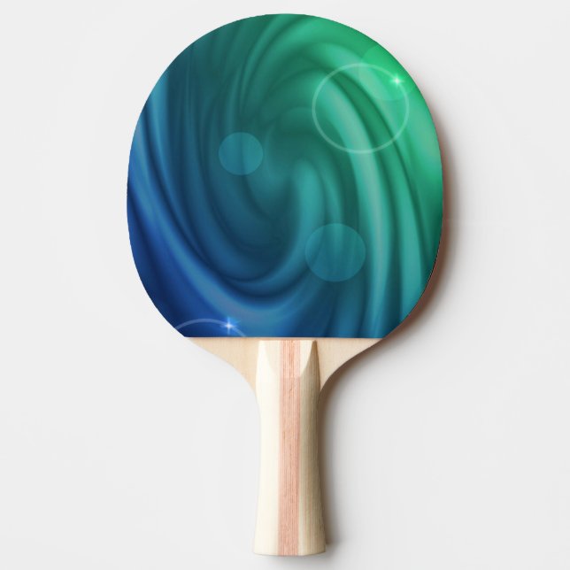 Smooth Blue And Green Colour Mix  Vortex Ping Pong Paddle (Front)