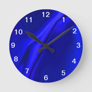 Smooth Blue Design Round Clock