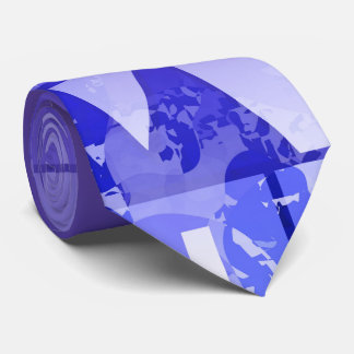 Smooth Blue Purple Geometric Gradient Border  Tie