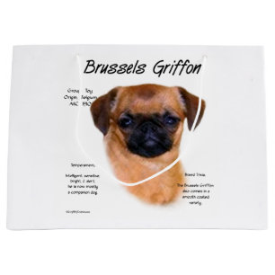 Smooth Brussels Griffon History Large Gift Bag