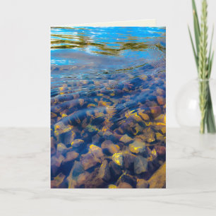 SMOOTH clear flowing natural water & gentle waves Card