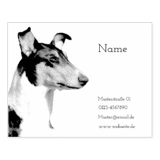 Smooth Coated Collie rubber stamp