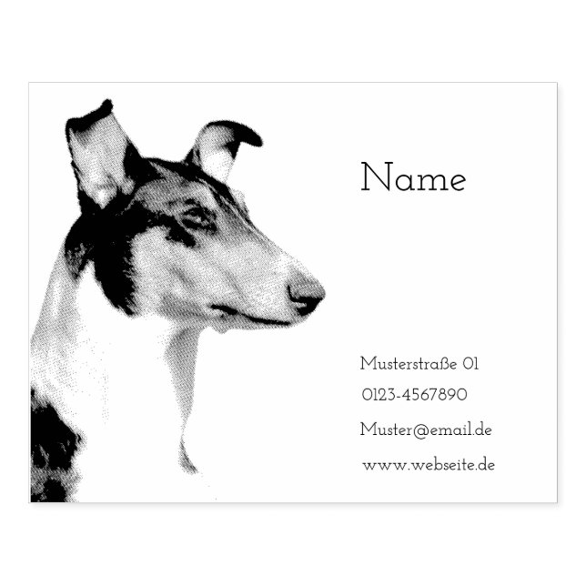 Smooth Coated Collie rubber stamp (Imprint)