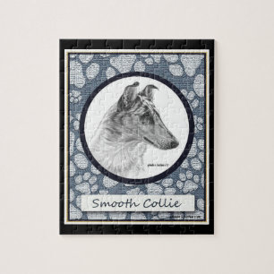 Smooth Collie Art Design Jigsaw Puzzle