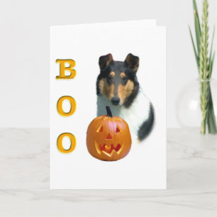 Smooth Collie Boo Holiday Card