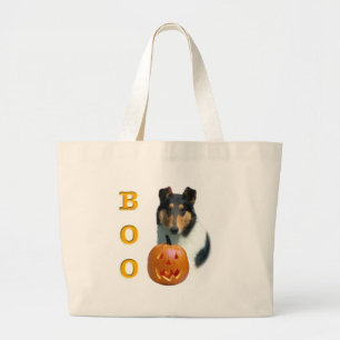 Smooth Collie Boo  Large Tote Bag