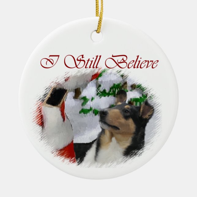 Smooth Collie Christmas Gifts Ornament (Front)