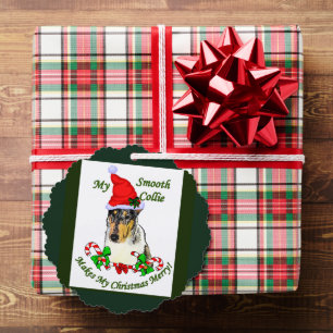 Smooth Collie Christmas Gifts Ornament