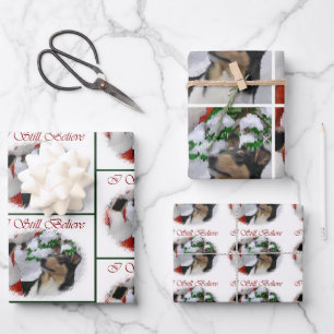Smooth Collie Christmas Wrapping Paper Sheet