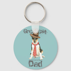 Smooth Collie Dad Key Ring