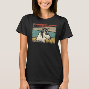 Smooth Collie Dog Cool  Simple Vintage Retro Style T-Shirt