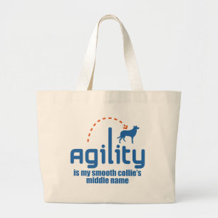 Smooth Collie Large Tote Bag