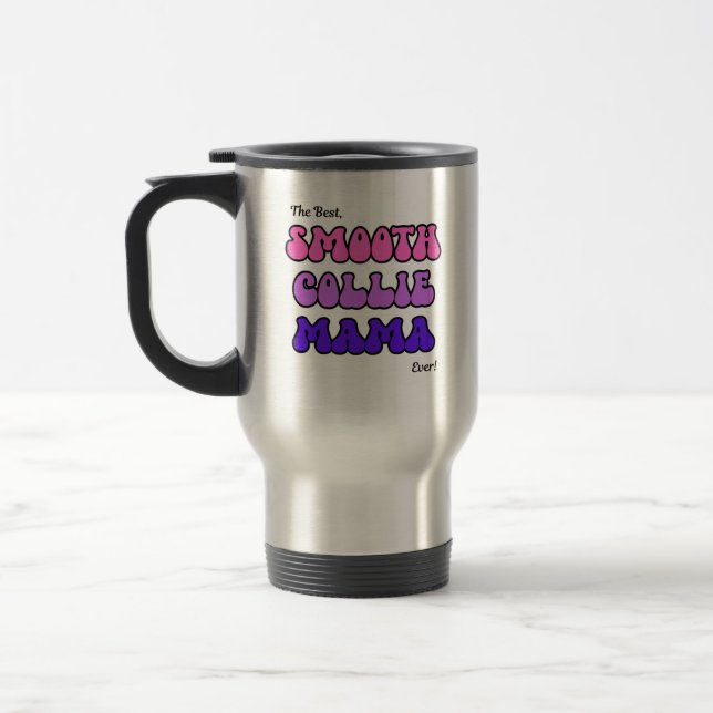 Smooth Collie travel mug (Left)
