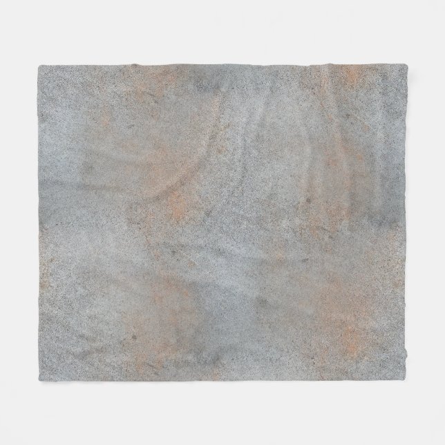 Smooth Concrete Cement With Clay Image Fleece Blanket (Front (Horizontal))