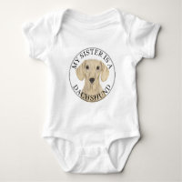Smooth Cream Dachshund Dog Big Sister