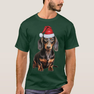 Smooth Dachshund Lover Funny Christmas Dog Holiday T-Shirt