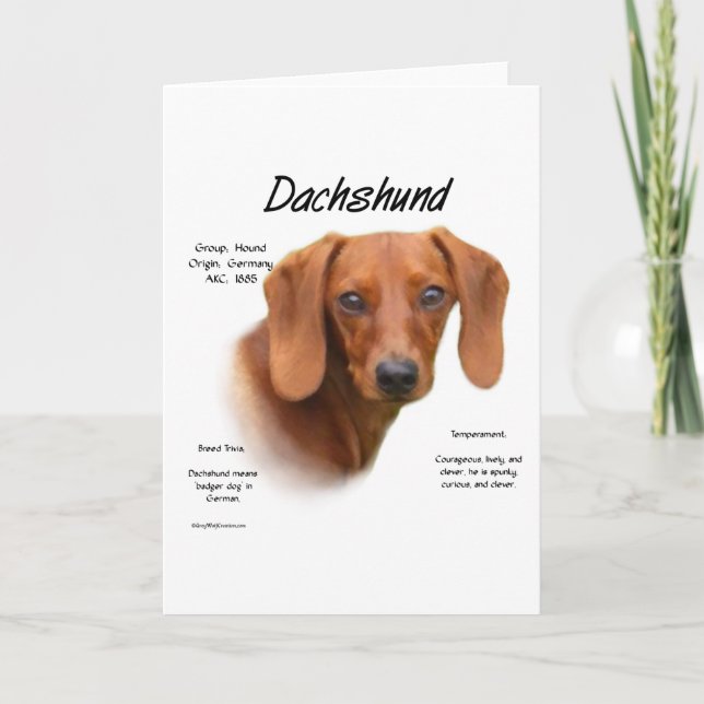 Smooth Dachshund Meet the Breed Holiday Card (Front)