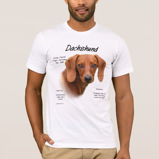 Smooth Dachshund Meet the Breed T-Shirt (Front)