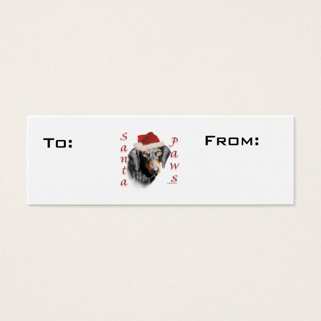 Smooth Dachshund Paws Gift Tags (Front)