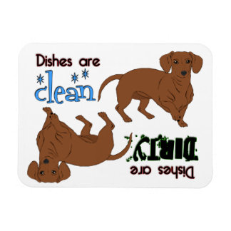 Smooth Dachshund Rectangle Dishwasher Magnet
