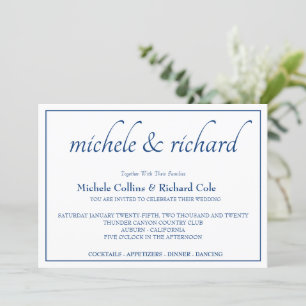 Smooth Elegance Wedding Invitation