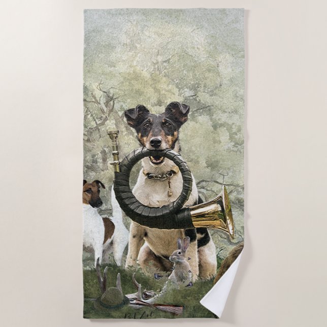 Smooth Fox Terrier    Beach Towel (Front)