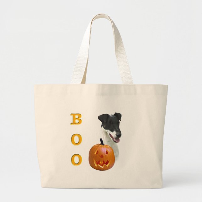Smooth Fox Terrier Boo Large Tote Bag (Front)
