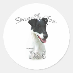 Smooth Fox Terrier Dad 2 Classic Round Sticker
