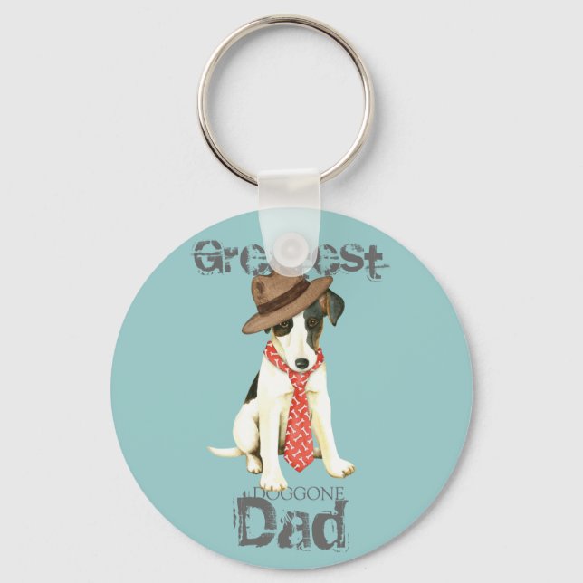 Smooth Fox Terrier Dad Key Ring (Front)