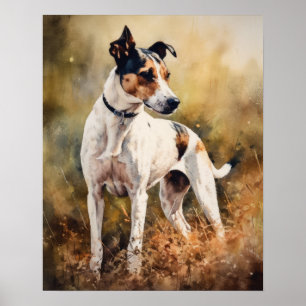 Smooth Fox Terrier Dog Art Print Poster