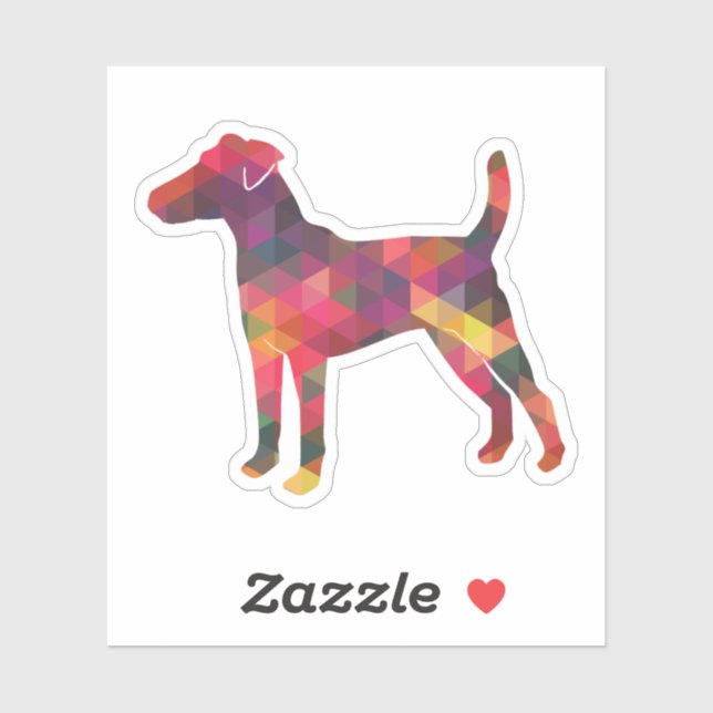 Smooth Fox Terrier Dog Breed Geo Silhouette Multi (Sheet)