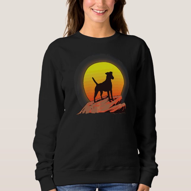 Smooth Fox Terrier Dog Sunrise Sweatshirt (Front)