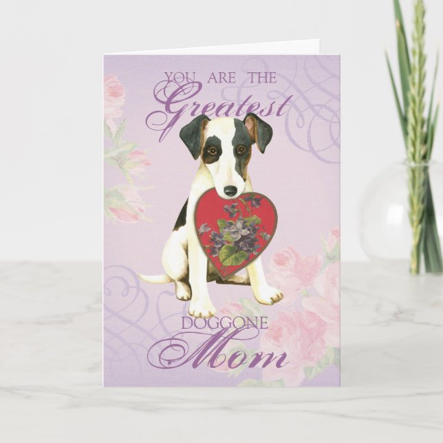 Smooth Fox Terrier Heart Mum Card (Front)