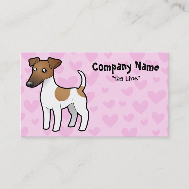 Smooth Fox Terrier Love Business Card (Front)