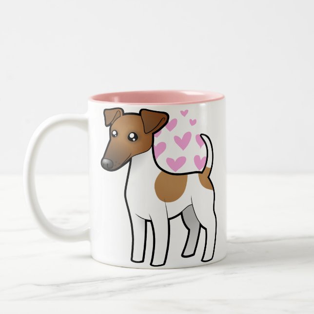 Smooth Fox Terrier Love Two-Tone Coffee Mug (Left)