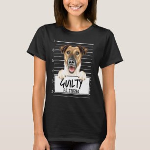 Smooth Fox Terrier Mugshot Guilty Dog T-Shirt
