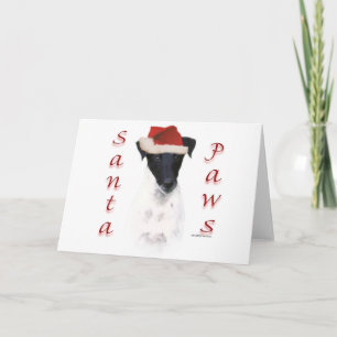 Smooth Fox Terrier Santa Paws Holiday Card