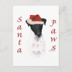 Smooth Fox Terrier Santa Paws Holiday Postcard