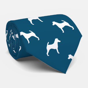 Smooth Fox Terrier Silhouettes Pattern Tie