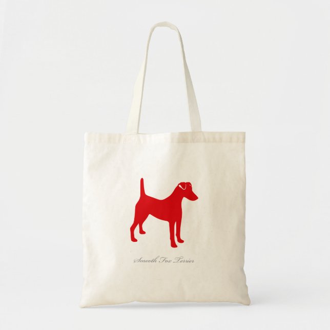 Smooth Fox Terrier Tote Bag (red silhouette) (Front)