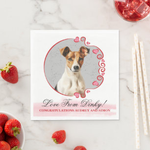Smooth Fox Terrier Wedding Napkins With Dogs Photo