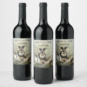 Smooth Fox Terrier     Wine Label