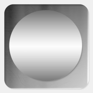 Smooth Framed Metal Circle Sticker