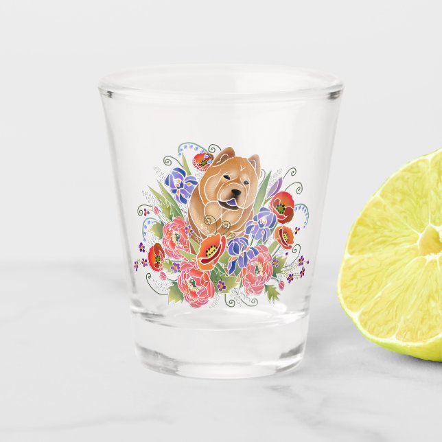 SMOOTH GARDEN PATH  Chow shot glass (Front)